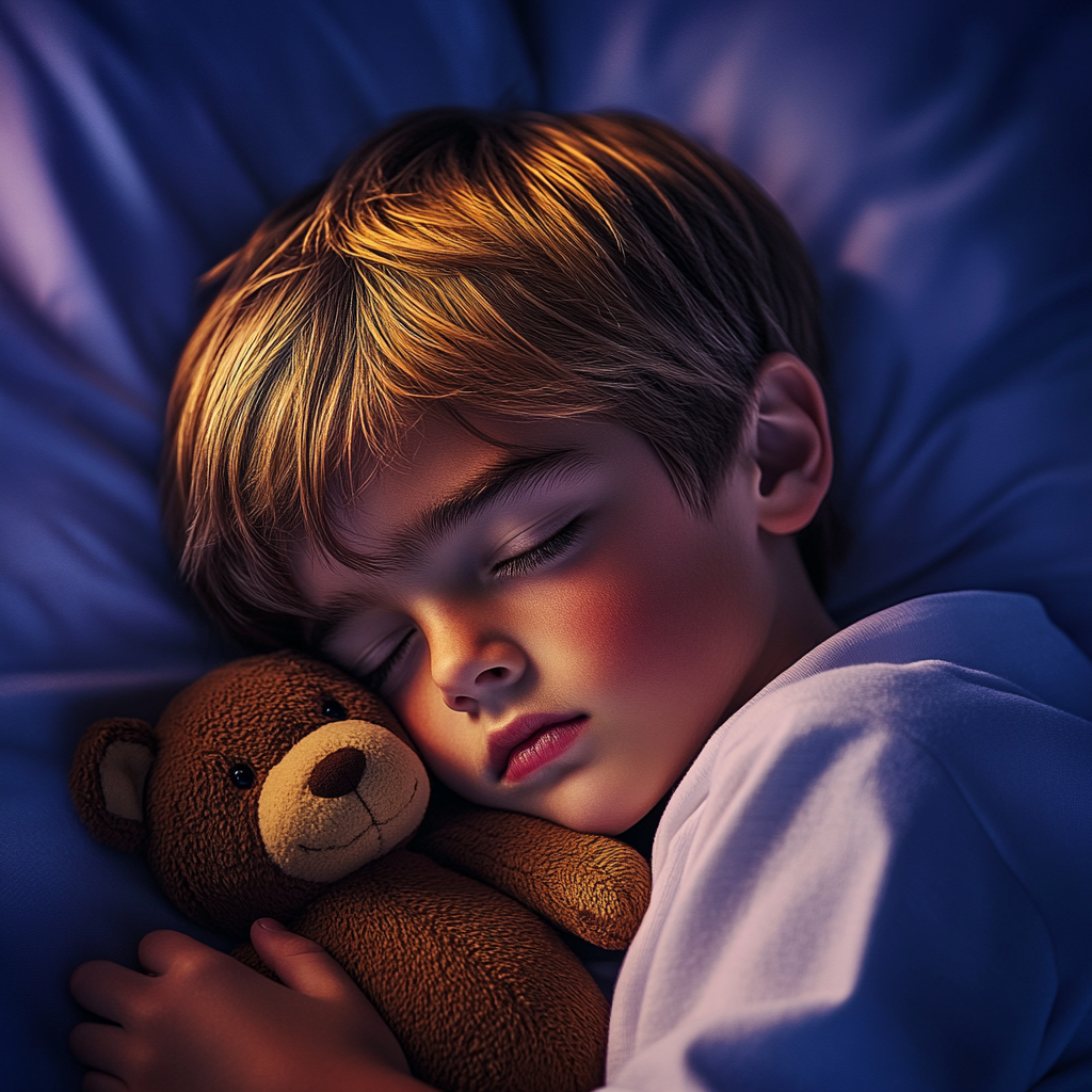 A boy fast asleep | Source: Midjourney