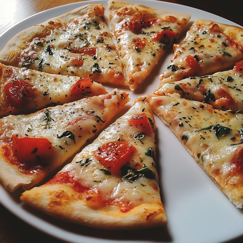 Pizza slices on a plate | Source: Midjourney