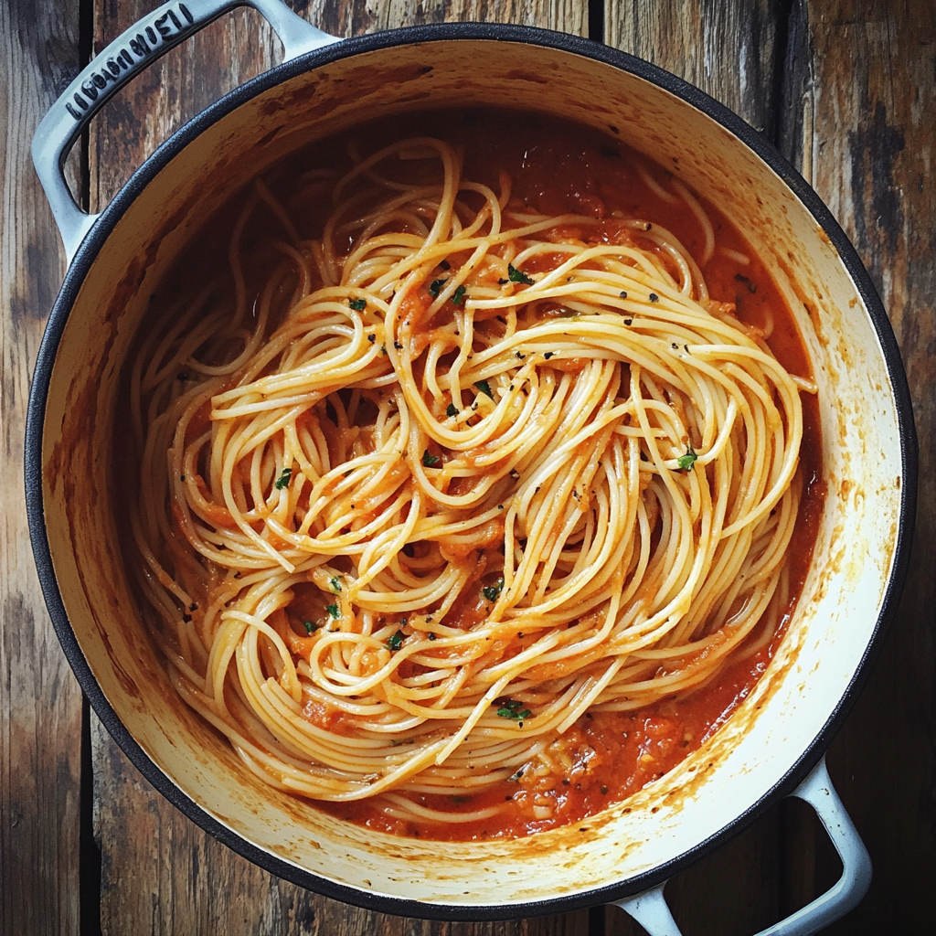 A pot of spaghetti | Source: Midjourney