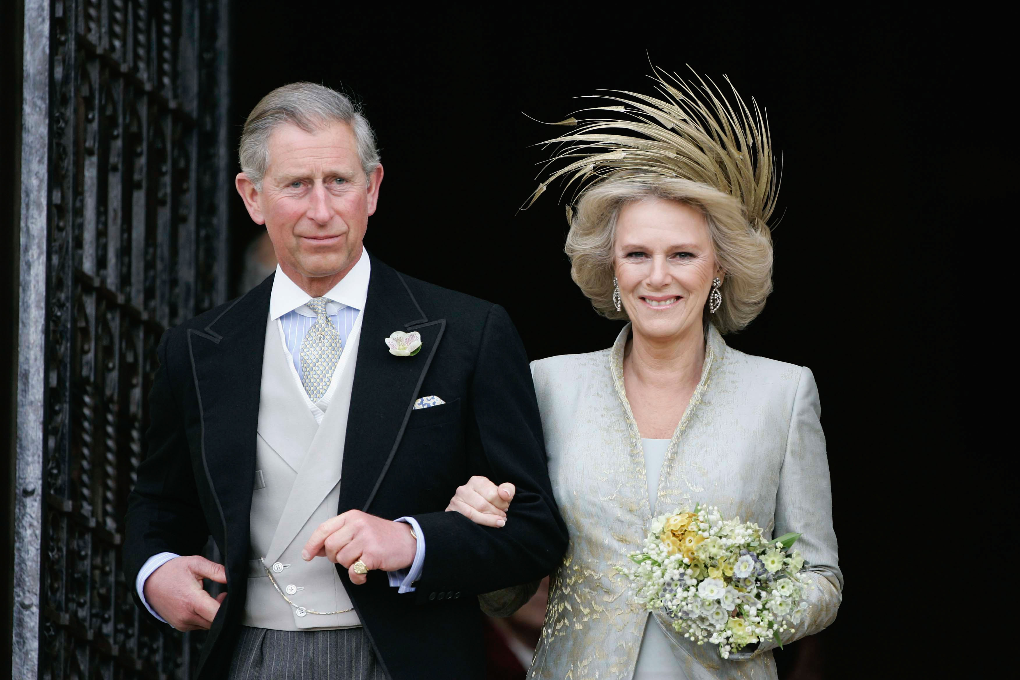 King Charles and Queen Camilla attend the Service of Prayer and Dedication following their marriage at The Guildhall, at Windsor Castle on April 9, 2005, in Berkshire, England. | Source: Getty Images