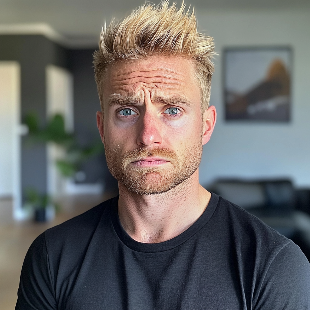 A close up of a stressed man | Source: Midjourney