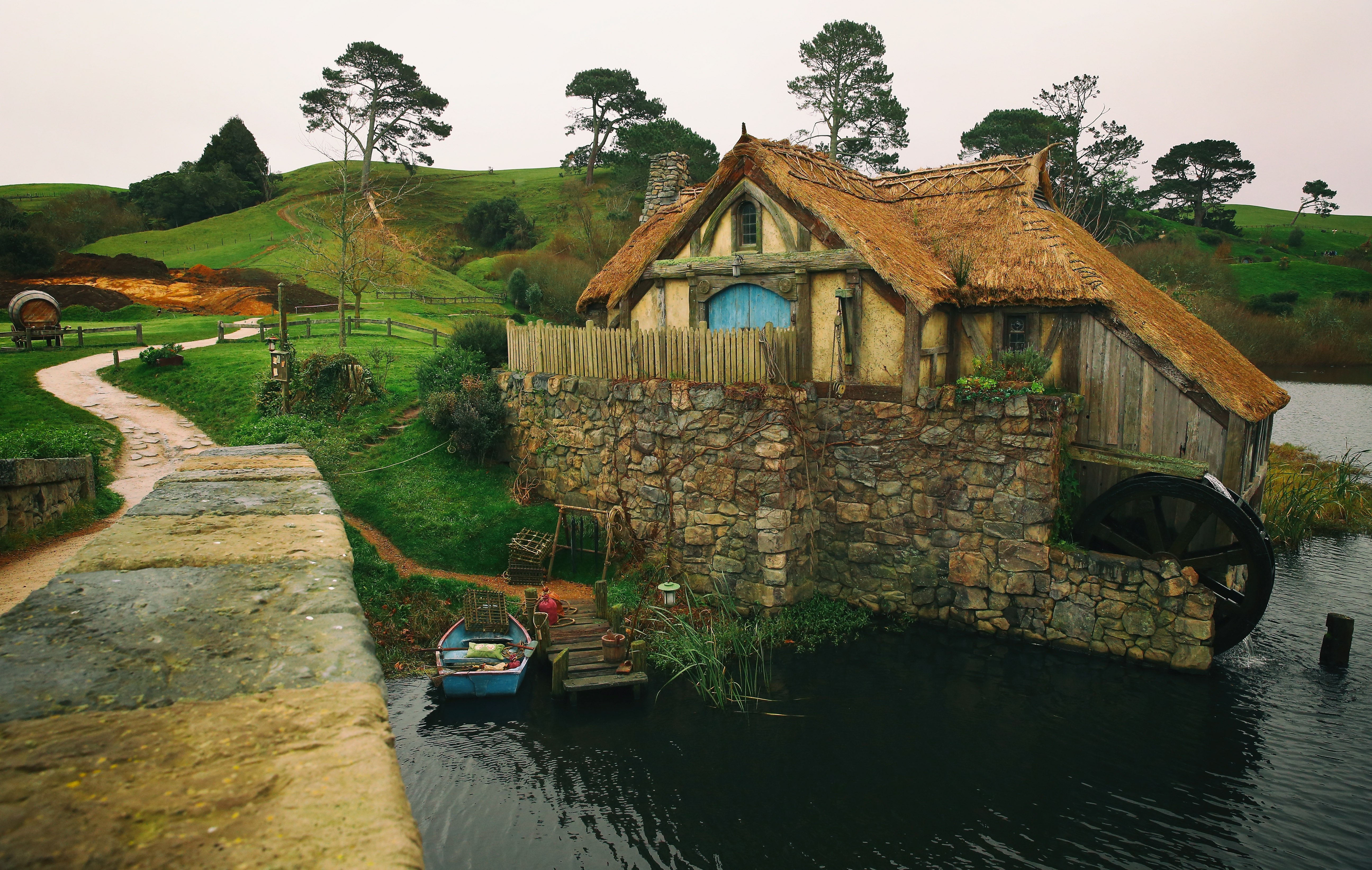 A general view of the Shire at the Hobbiton movie set where "Lord of the Rings" and "The Hobbit" trilogies were filmed in Matamata, New Zealand | Source: Getty Images