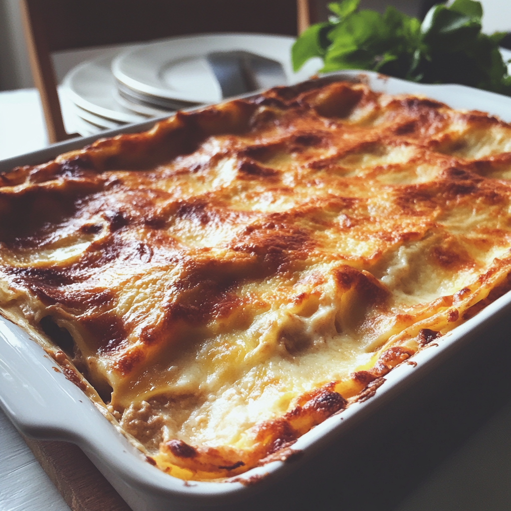 A tray of lasagna | Source: Midjourney