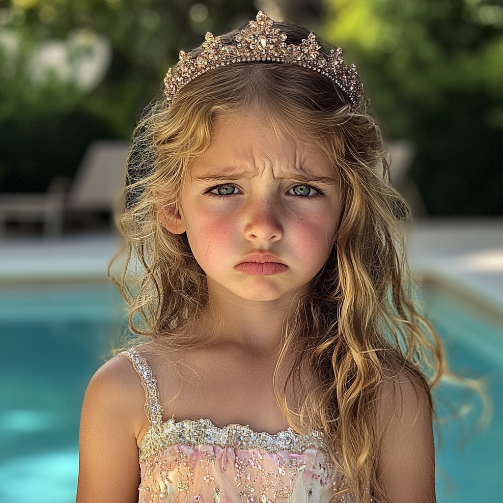 An upset little girl | Source: Midjourney