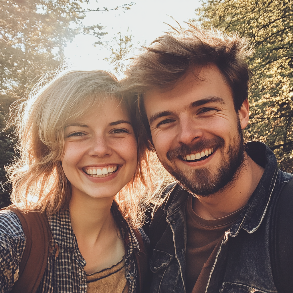 A smiling couple | Source: Midjourney