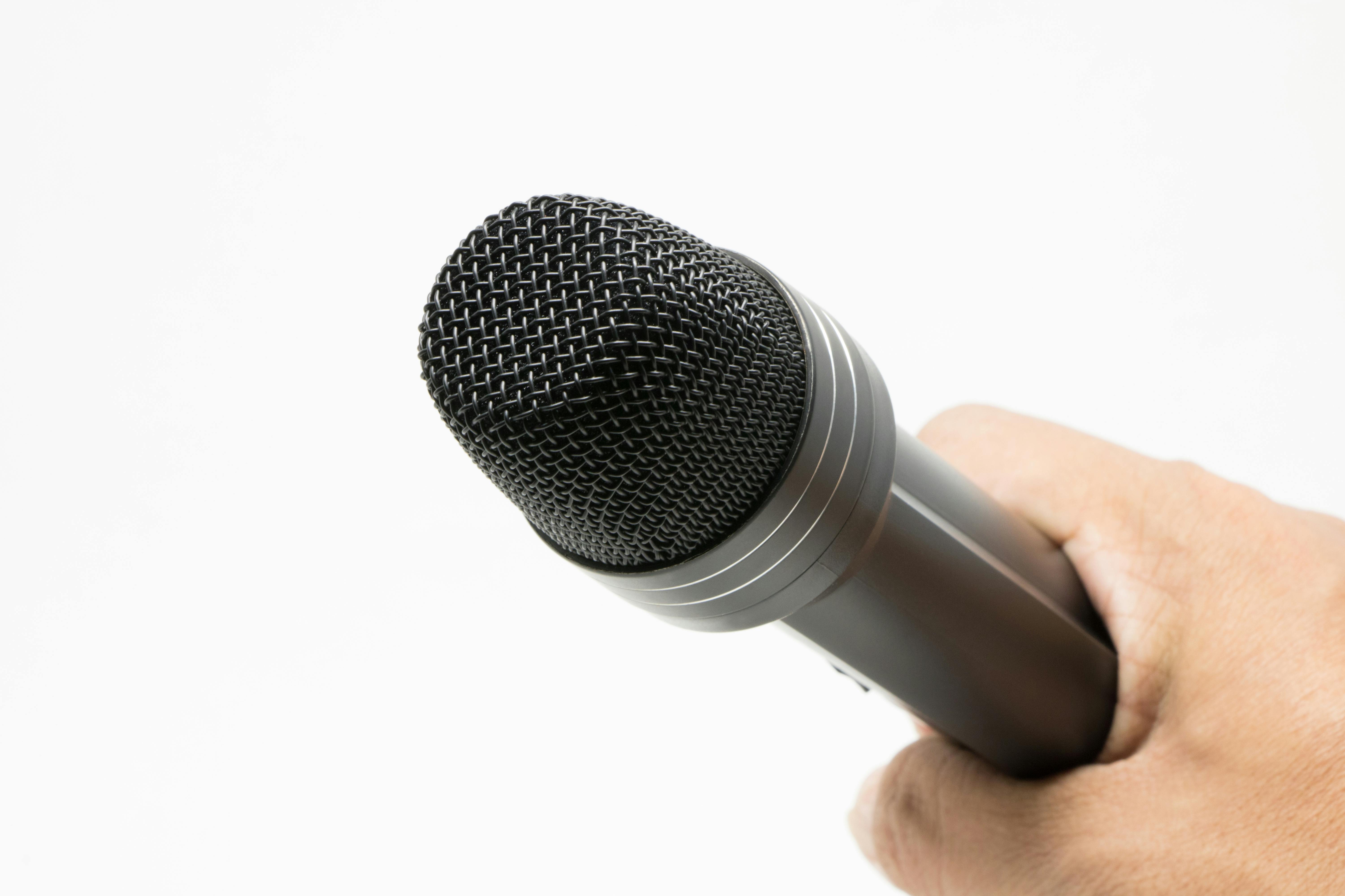Someone holding a microphone | Source: Pexels