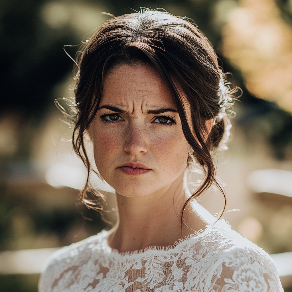 A frowning bride | Source: Midjourney