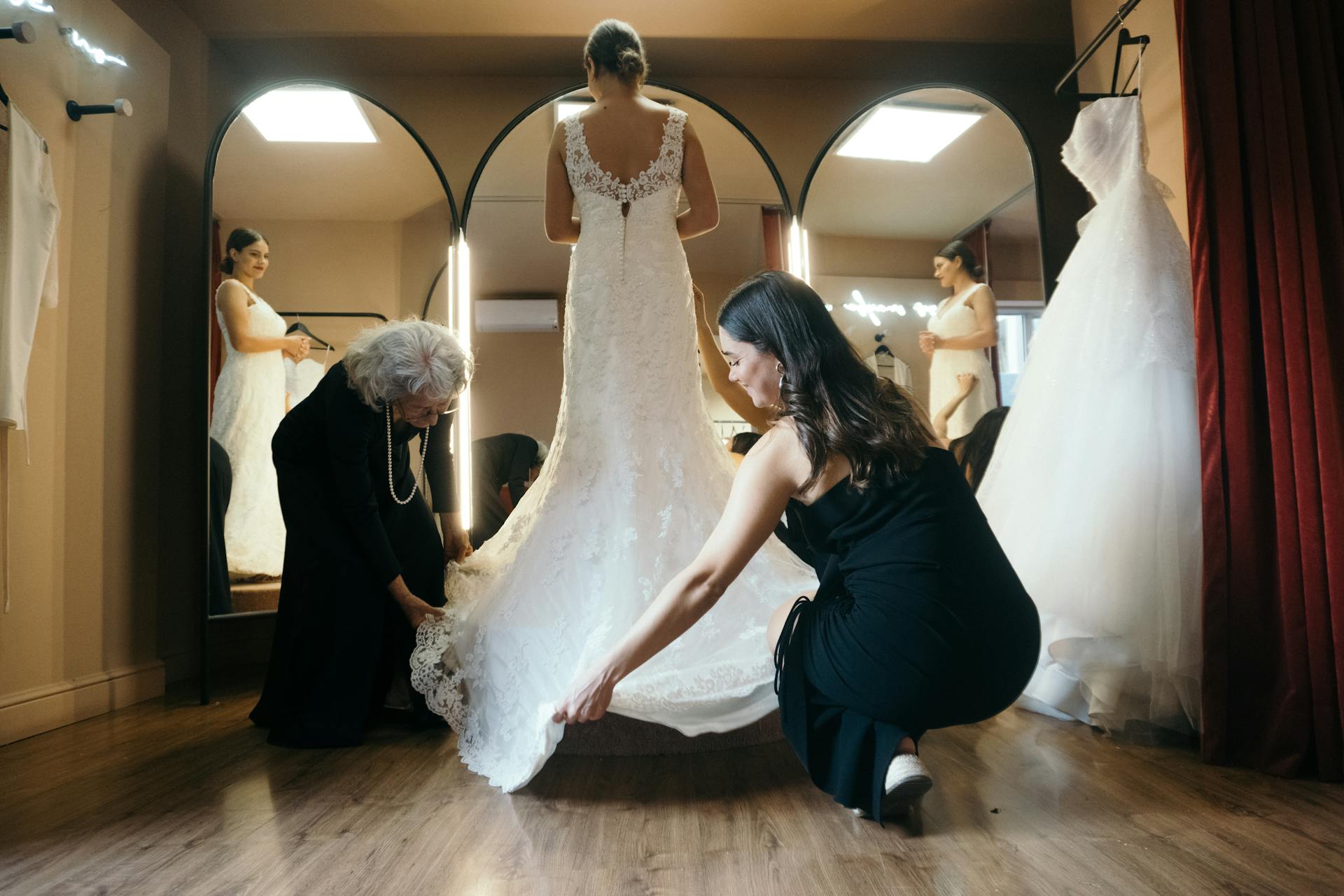 A bride-to-be trying out her wedding gown | Source: Pexels