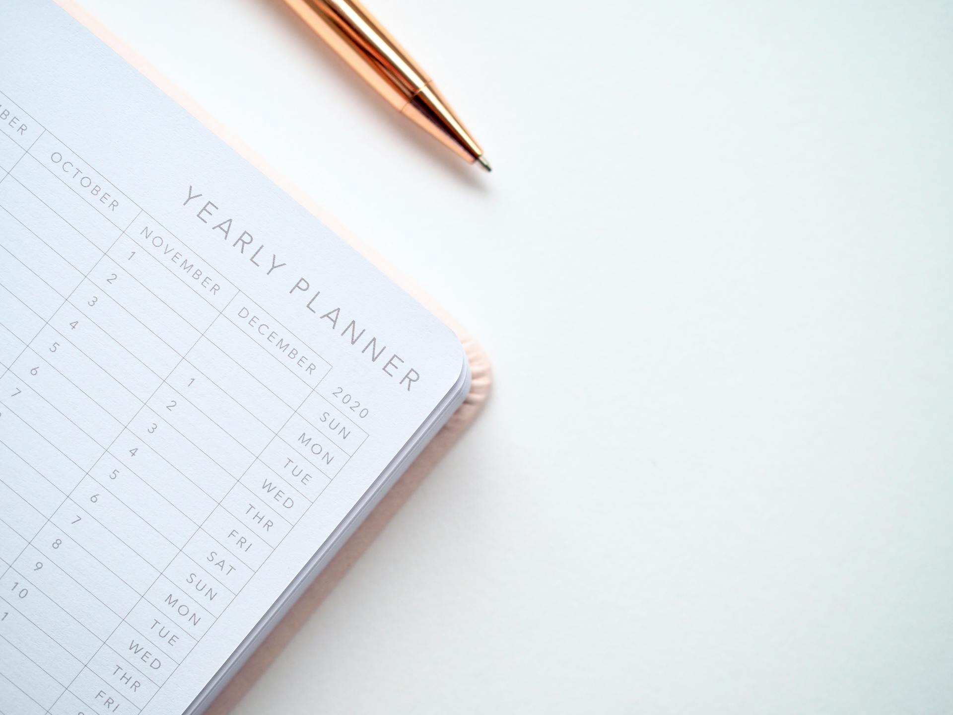A yearly planner | Source: Pexels