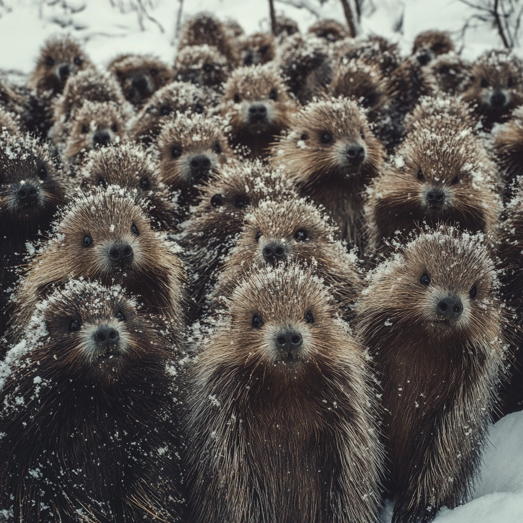 A group of porcupines | Source: Midjourney