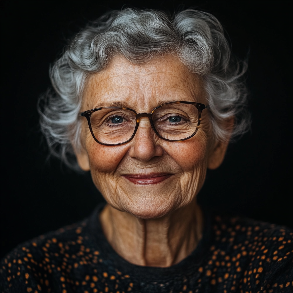 An older woman smiling | Source: Midjourney