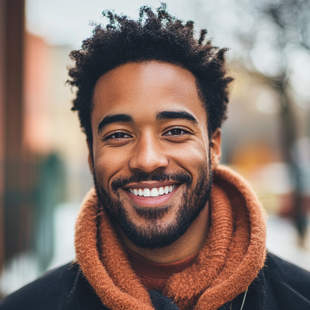 A man smiling | Source: Midjourney