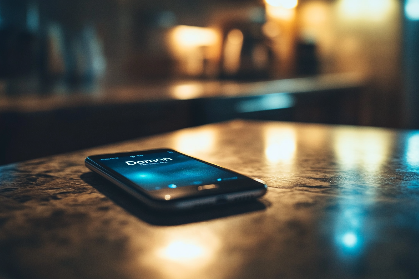 A phone on a kitchen counter | Source: Midjourney