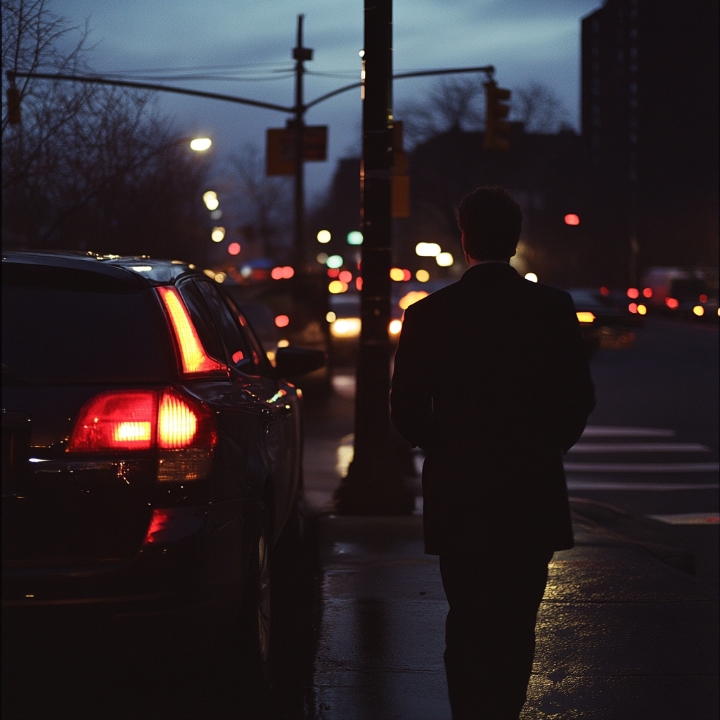 A man walking to his car | Source: Midjourney