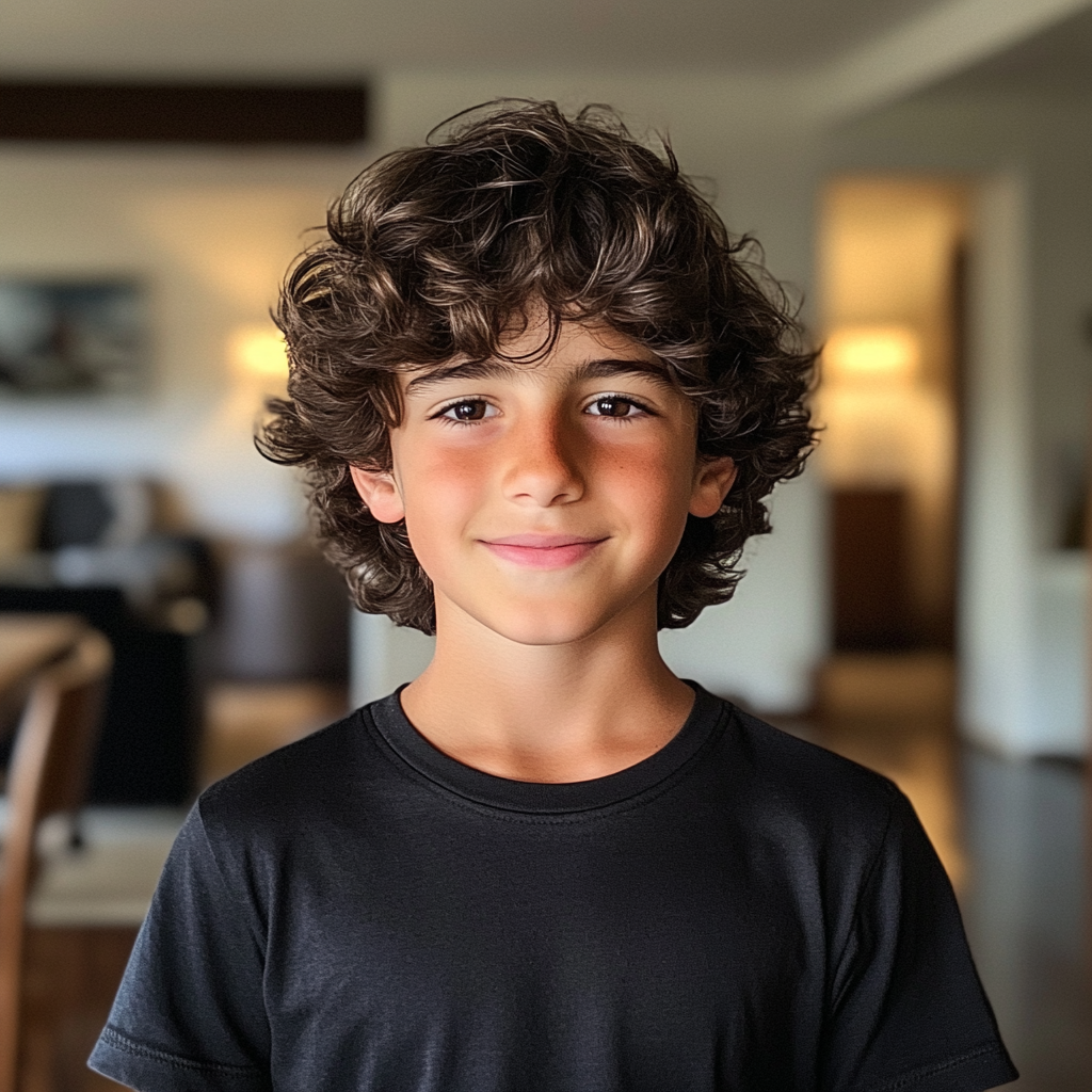 A close up of a little boy | Source: Midjourney