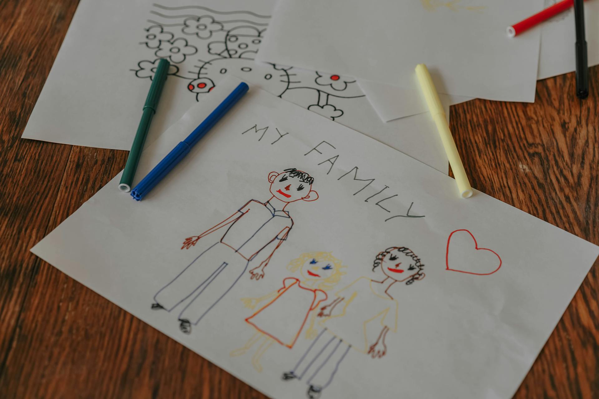 Nostalgic picture of a child's drawing | Source: Pexels