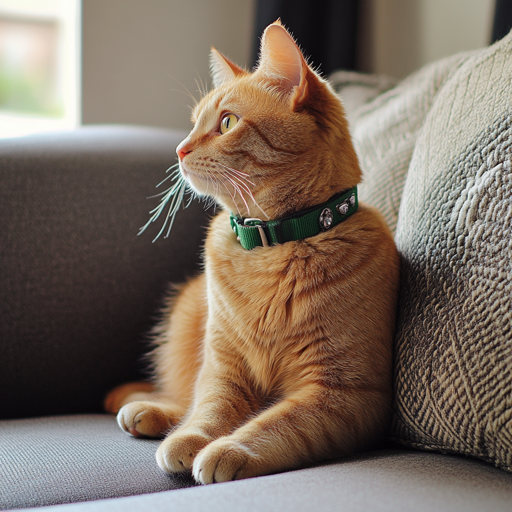 A cat sitting on a couch | Source: Midjourney