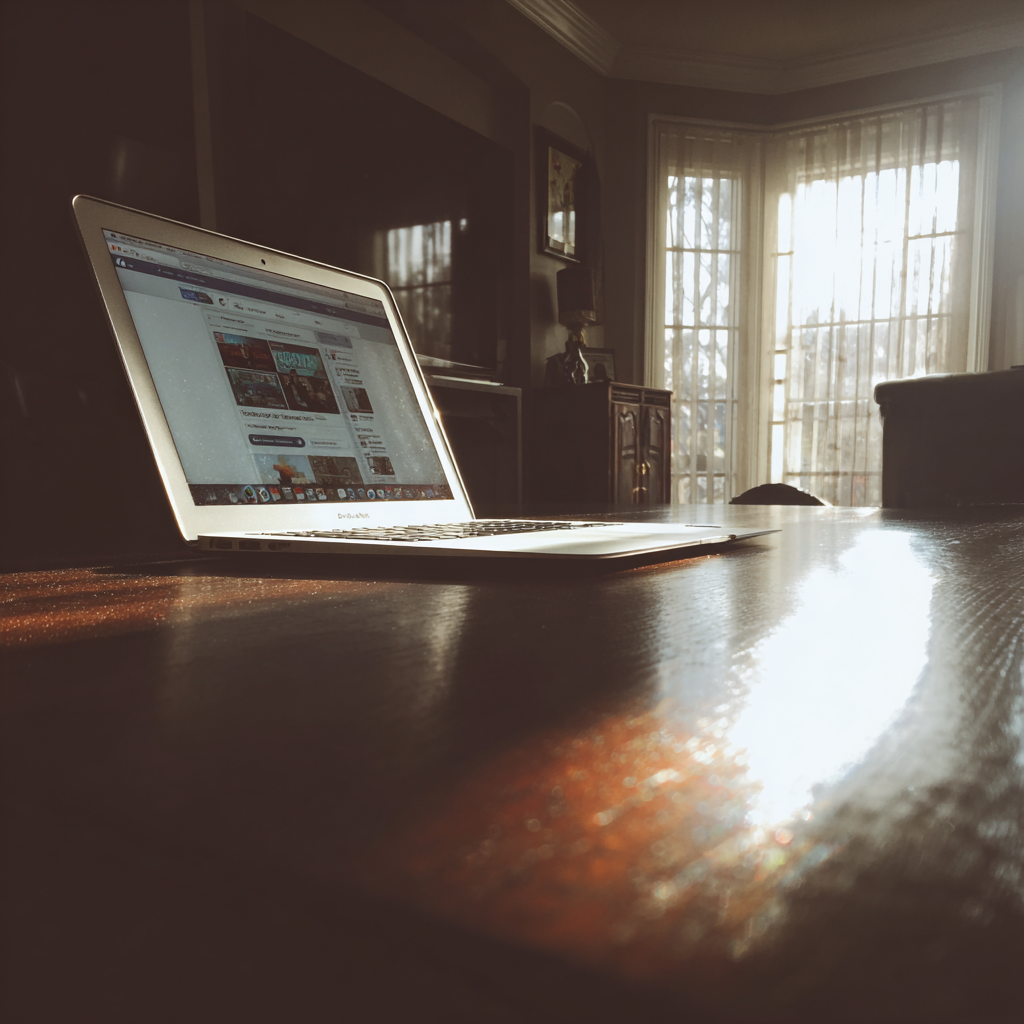 A laptop opened to social media | Source: Midjourney