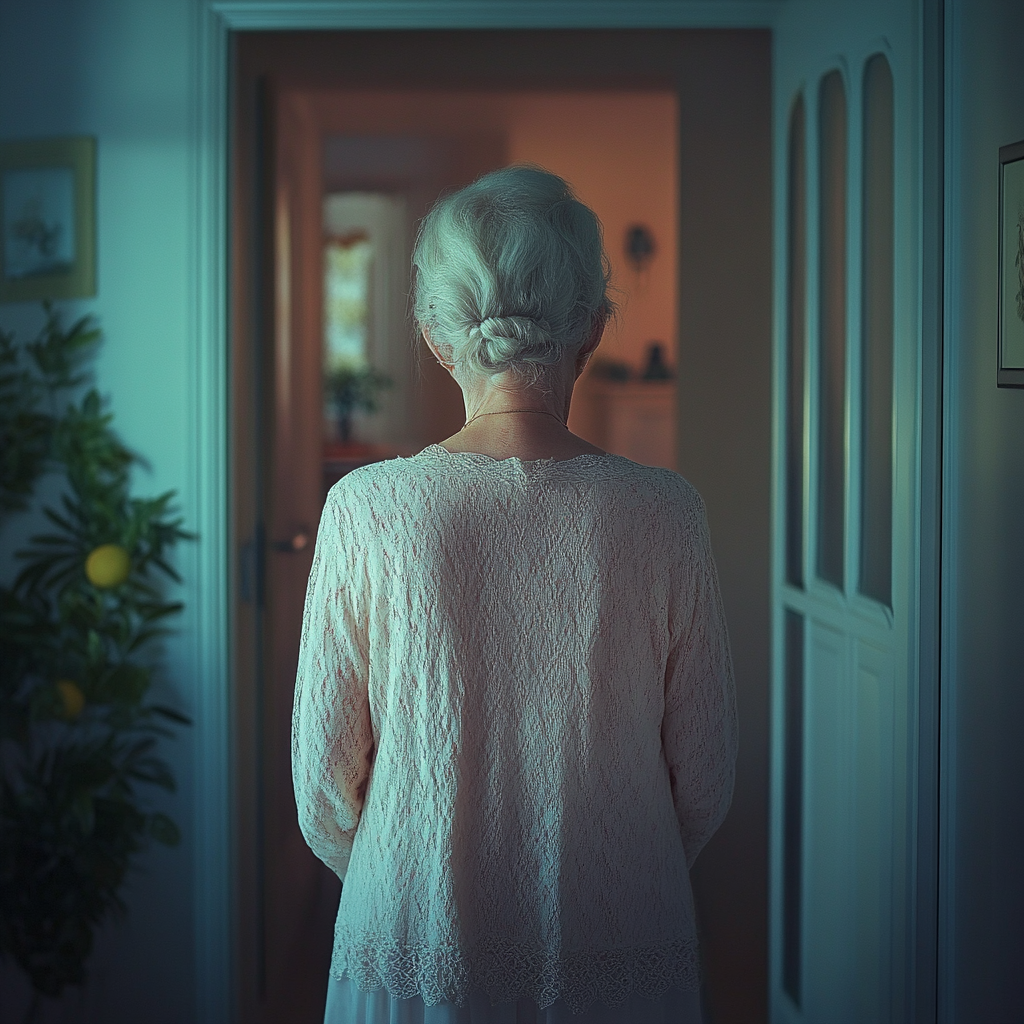 A woman standing in her house | Source: Midjourney