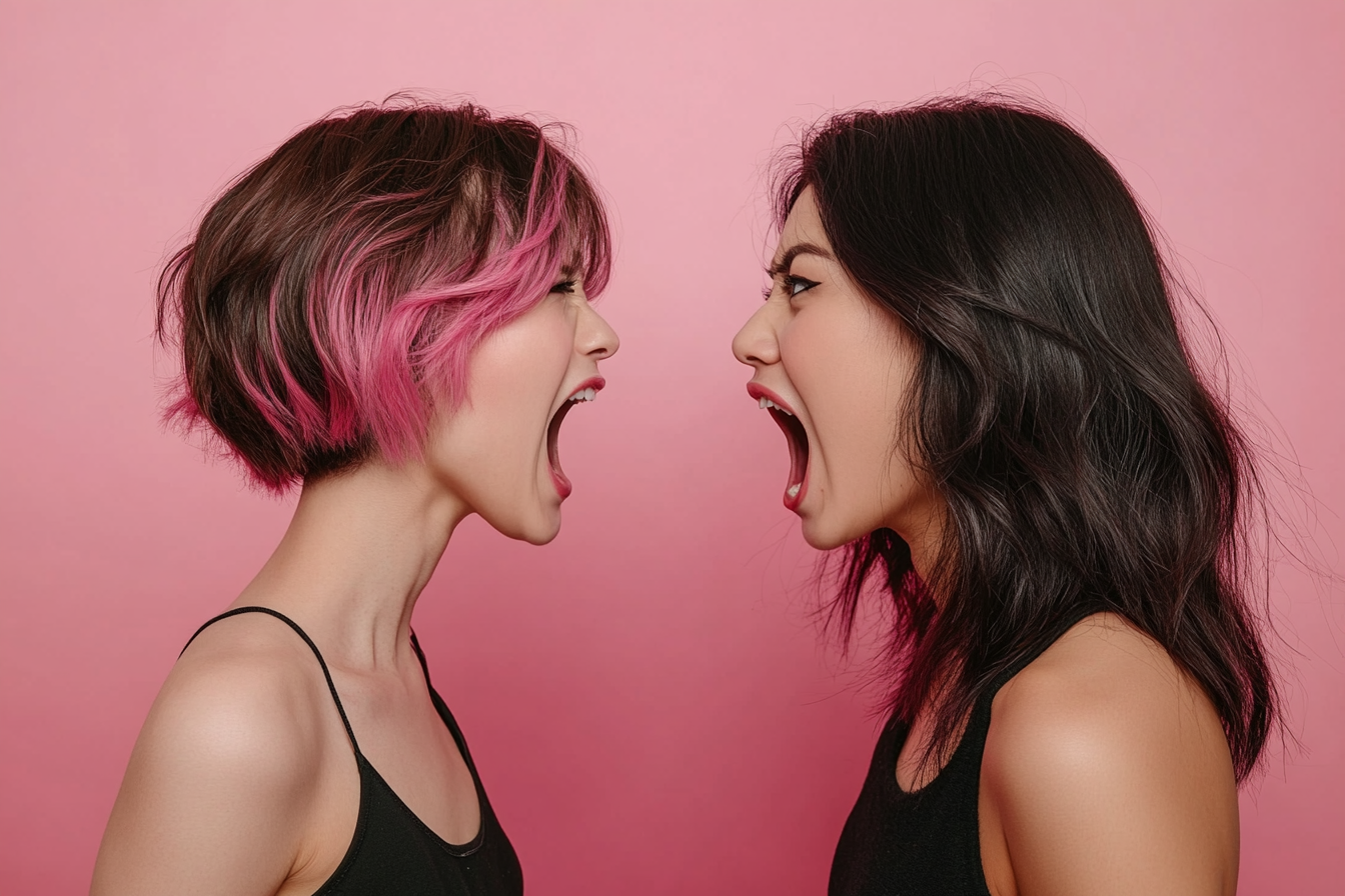 Two sisters arguing | Source: Midjourney