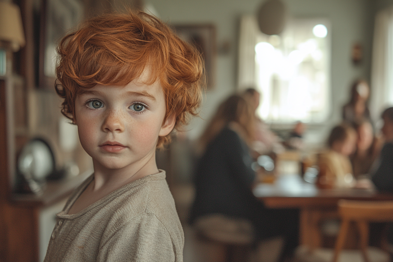 A close-up shot of a young baby boy | Source: Midjourney