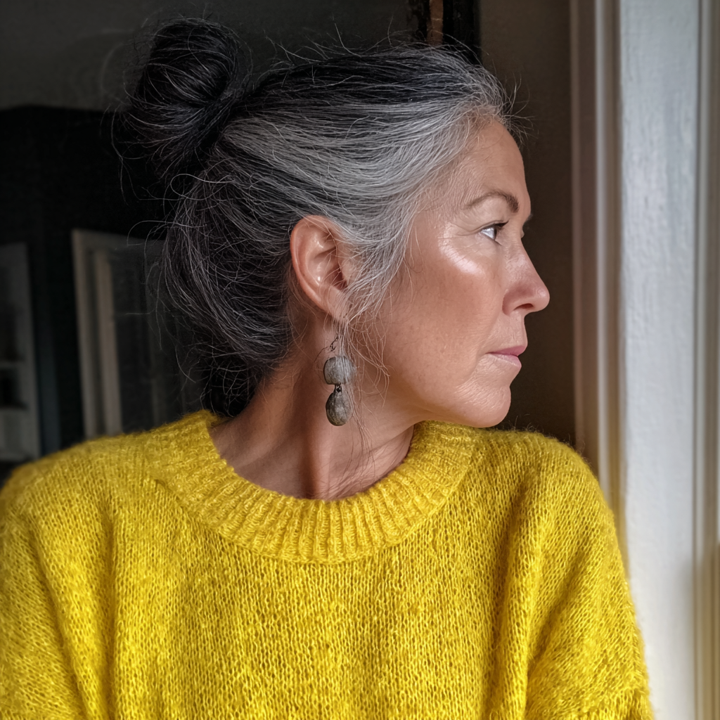 A side profile of an older woman | Source: Midjourney