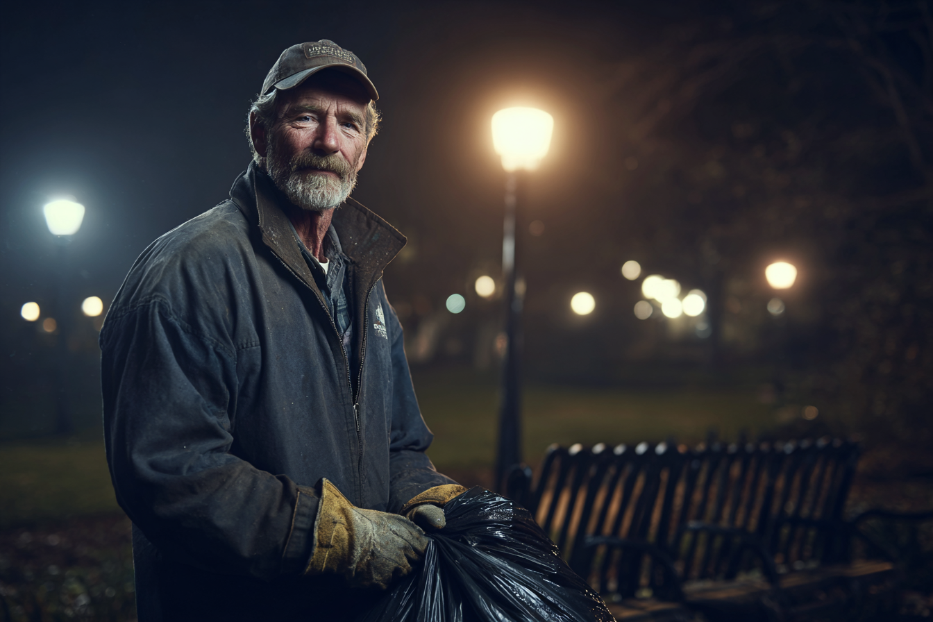 A man standing in a park | Source: Midjourney