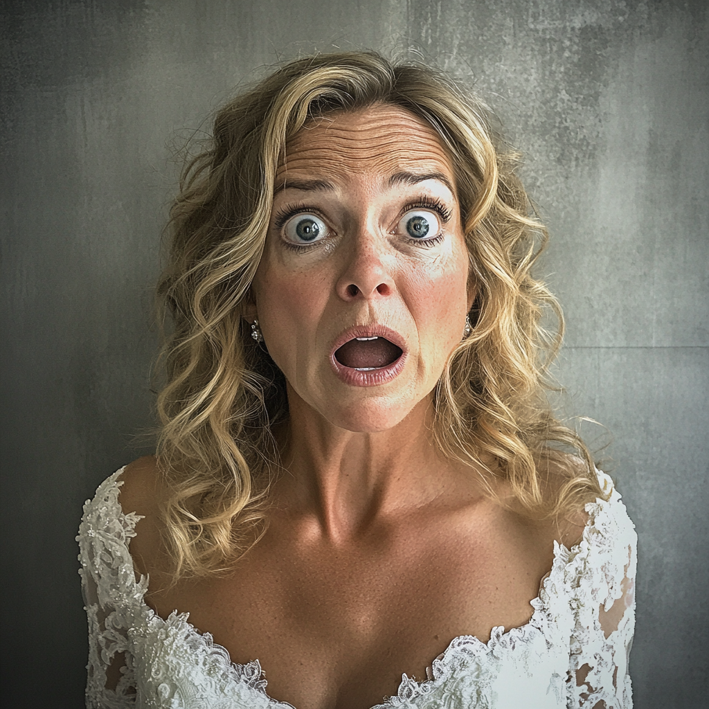 A shocked bride | Source: Midjourney