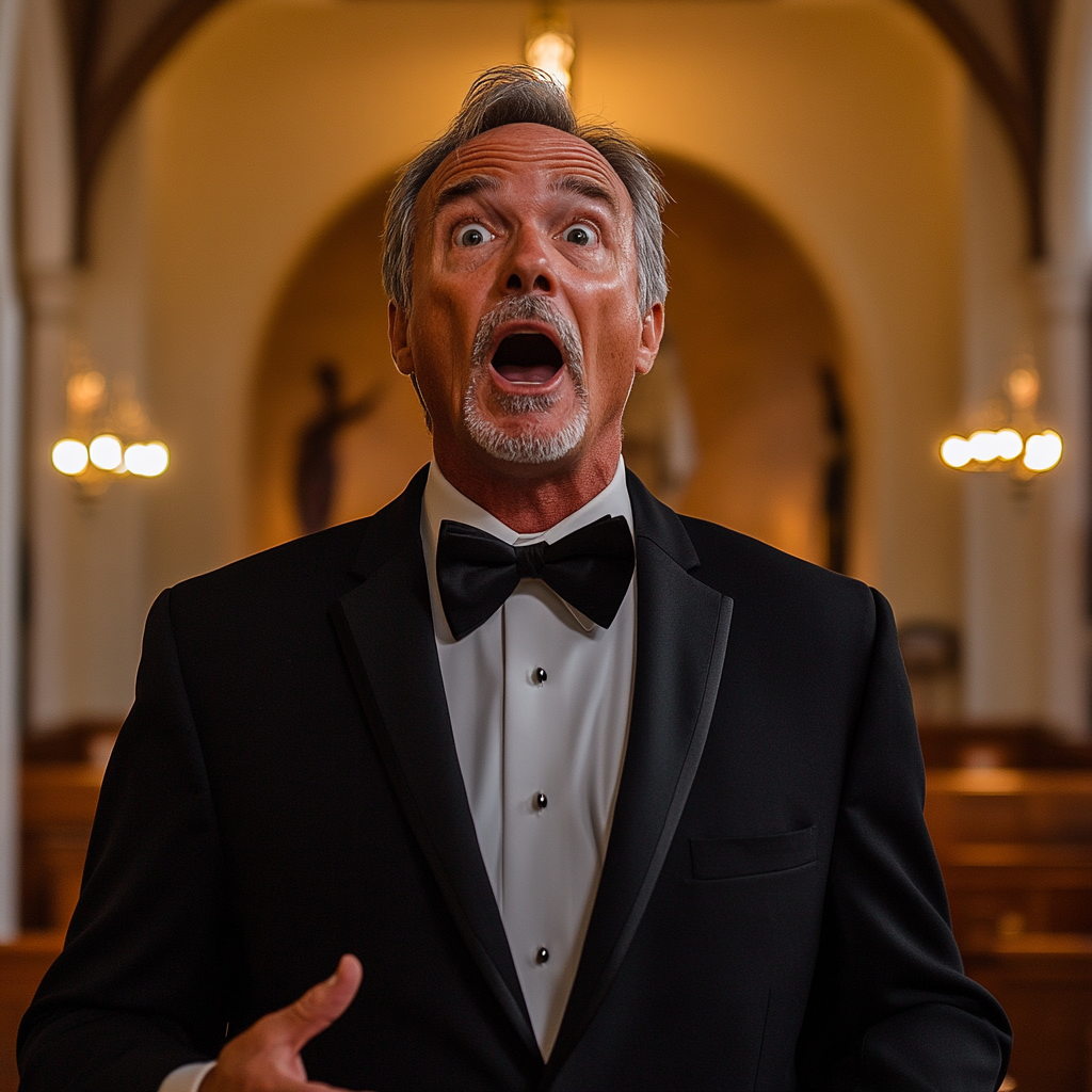 A shocked groom | Source: Midjourney