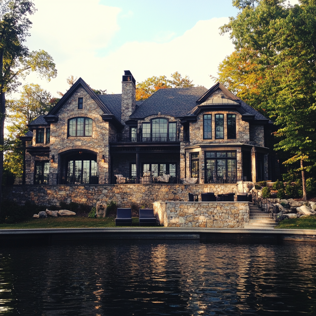 The exterior of a mansion | Source: Midjourney