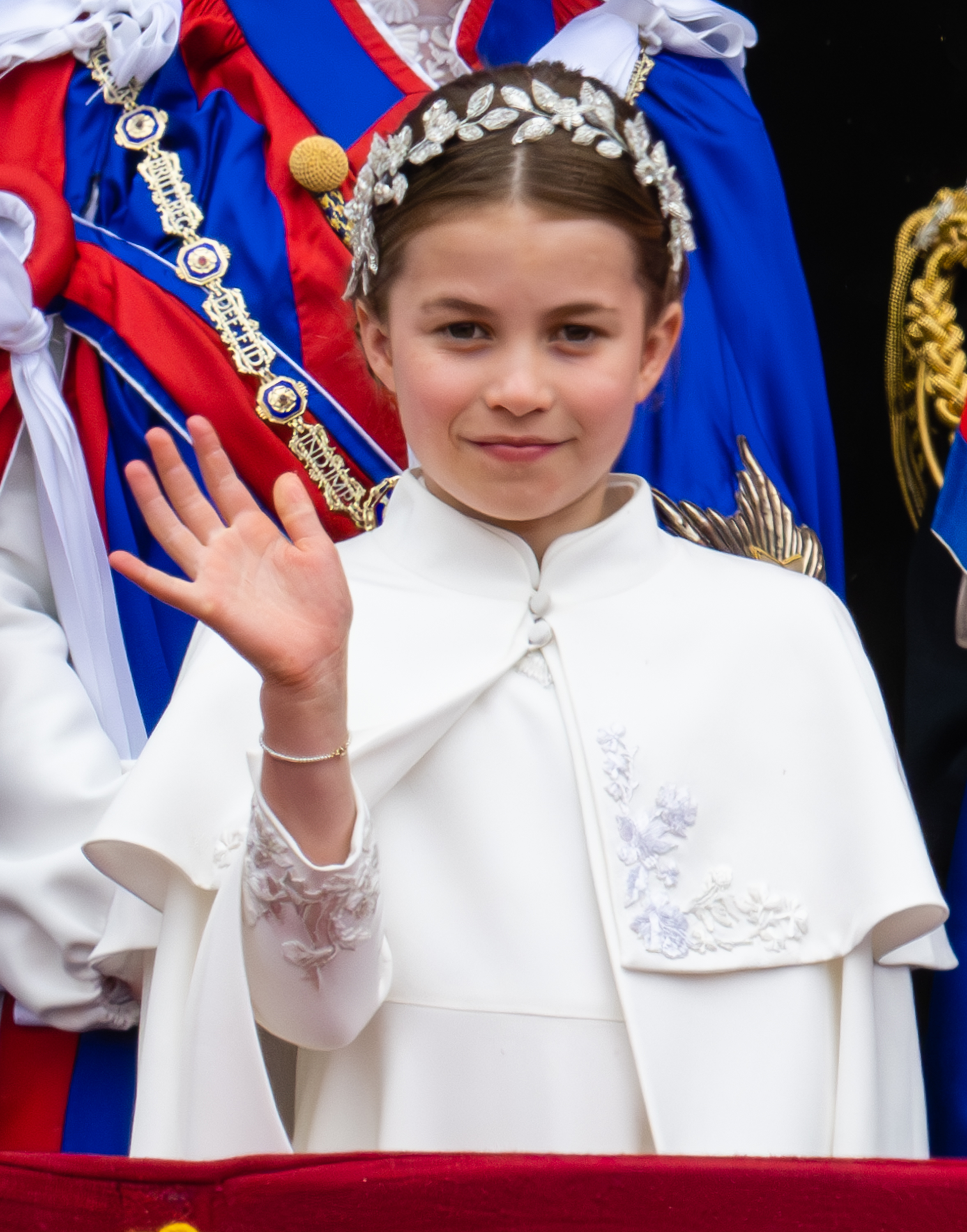 Princess Charlotte on the balcony of Buckingham Palace following the Coronation of King Charles III and Queen Camilla on May 6, 2023 in London, England | Source: Getty Images