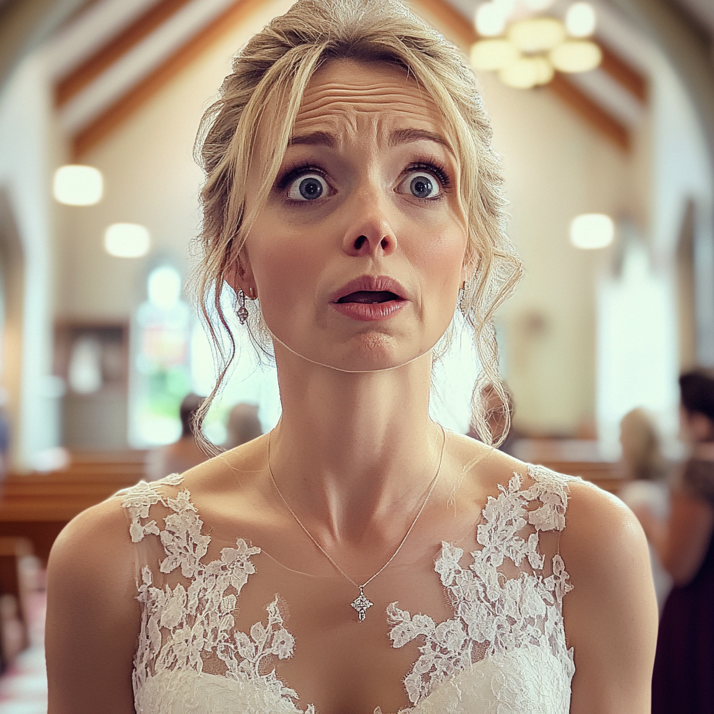 A shocked bride | Source: Midjourney