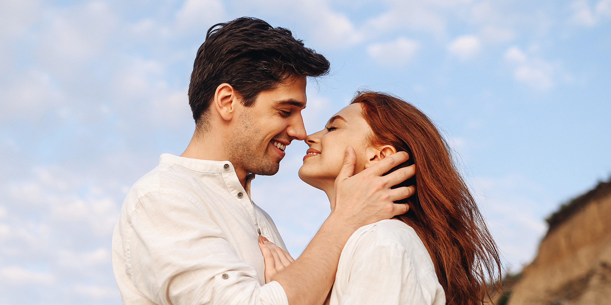 Happy couple having an intimate moment | Source: Shutterstock