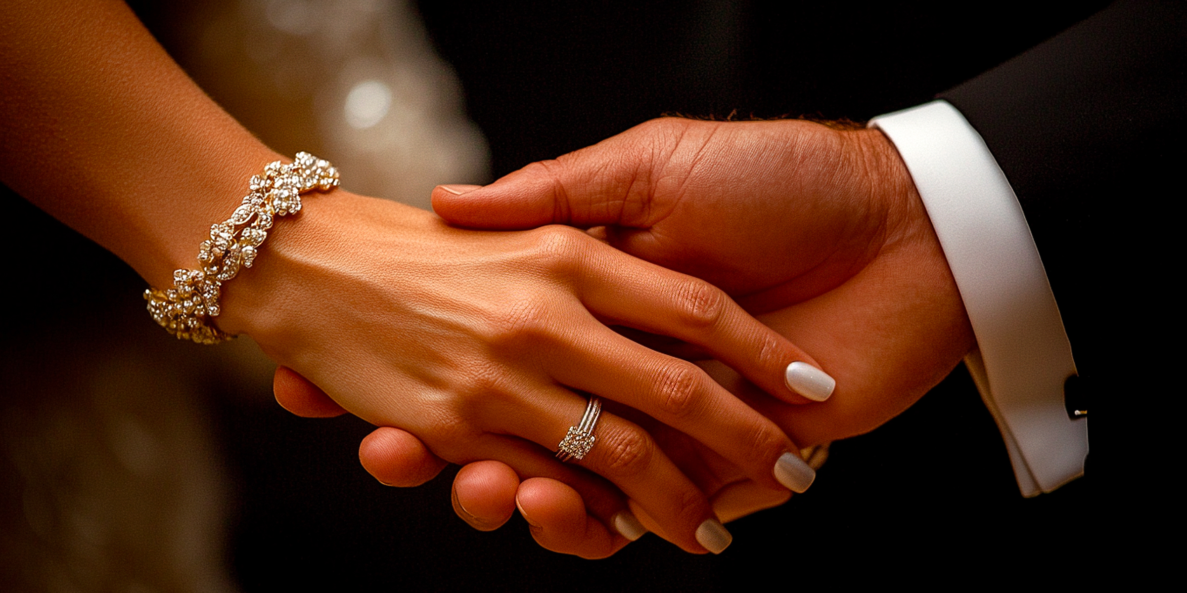 A man holding a woman's hand on their big day | Source: AmoMama