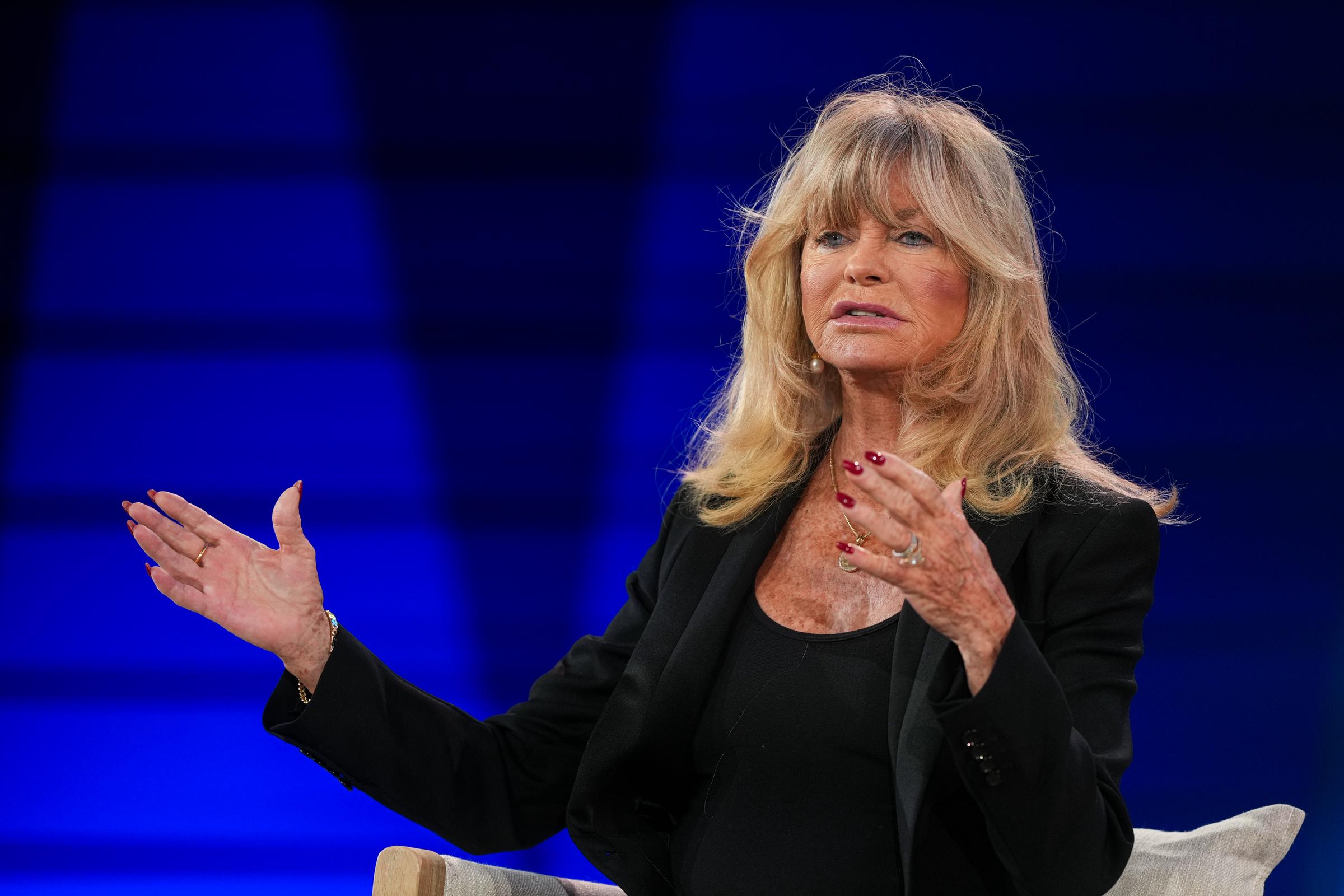 Goldie Hawn speaks during the 2025 Concordia Summit on September 23, 2025 in New York City. | Source: Getty Images