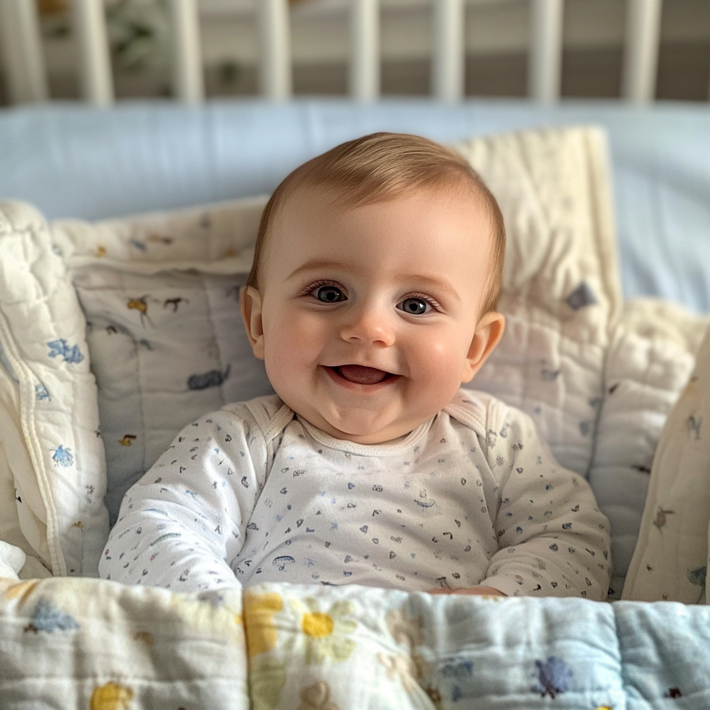 A smiling baby boy | Source: Midjourney