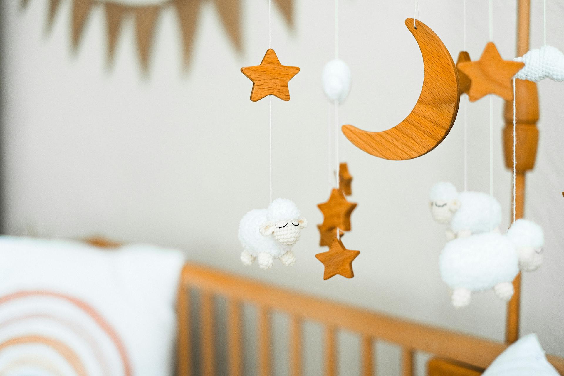 Close up shot of a crib mobile | Source: Pexels