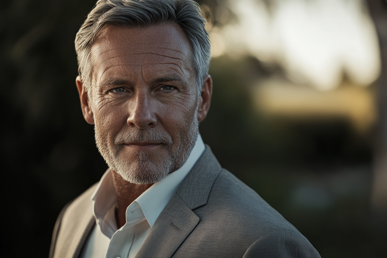 My Dad Invited My Brother and Me to His Wedding to the Woman He Cheated on Our Mom With – He Had No Idea He'd Regret It Soon 16 A man smiling | Source: Midjourney