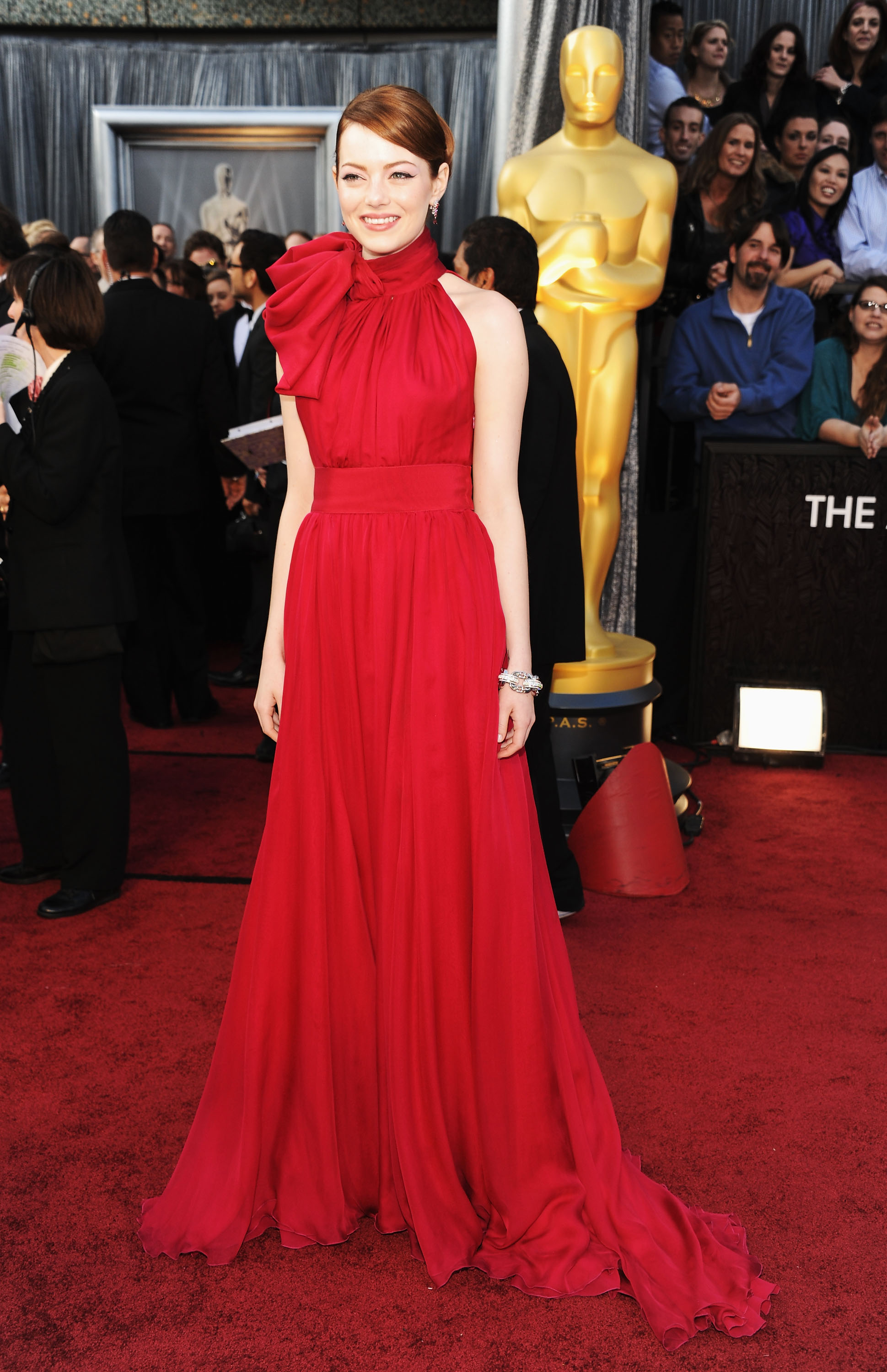 Emma Stone arrives at the 84th Annual Academy Awards held at the Hollywood & Highland Center on February 26, 2012 in Hollywood, California. | Source: Getty Images