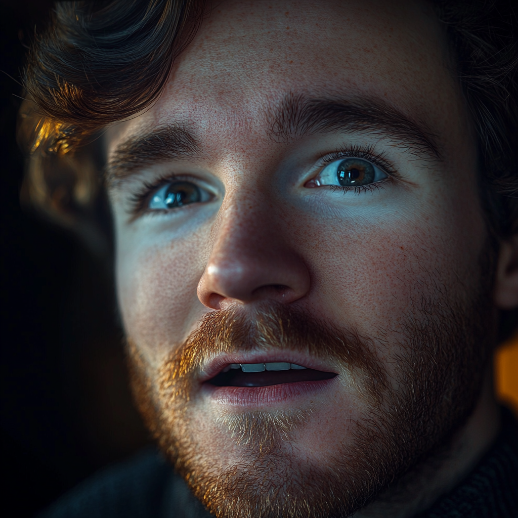 A close-up shot of a man's face | Source: Midjourney