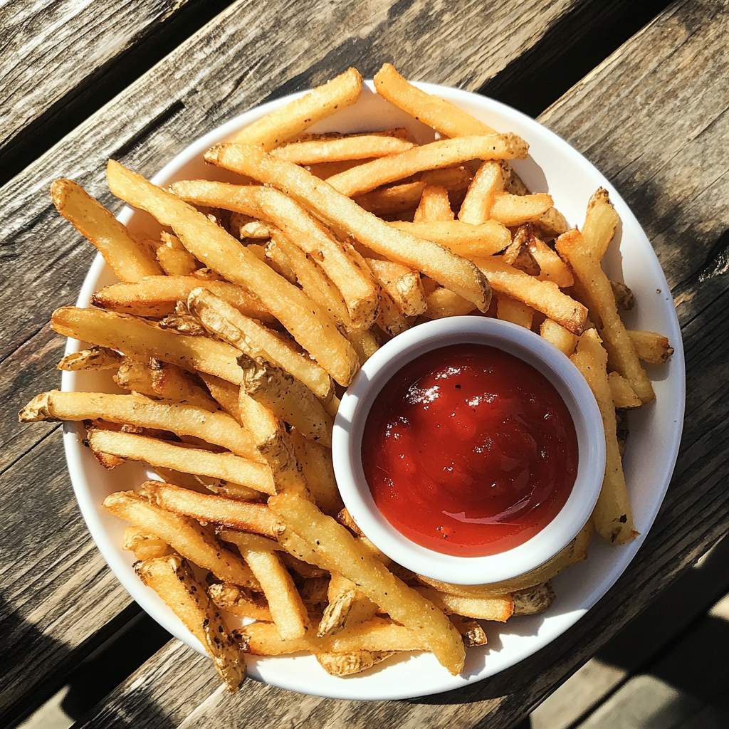 A plate of fries | Source: Midjourney