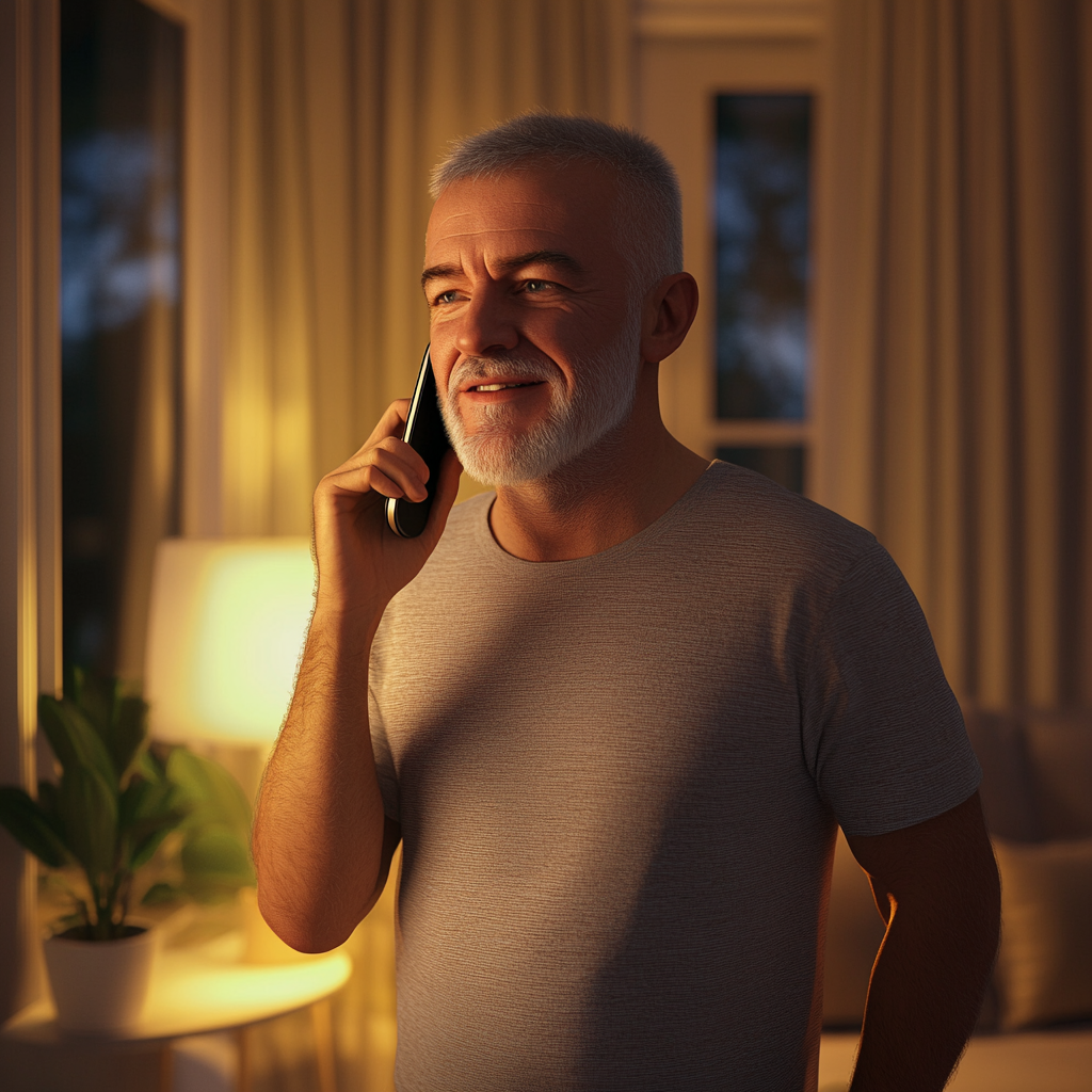 A man talking on the phone | Source: Midjourney