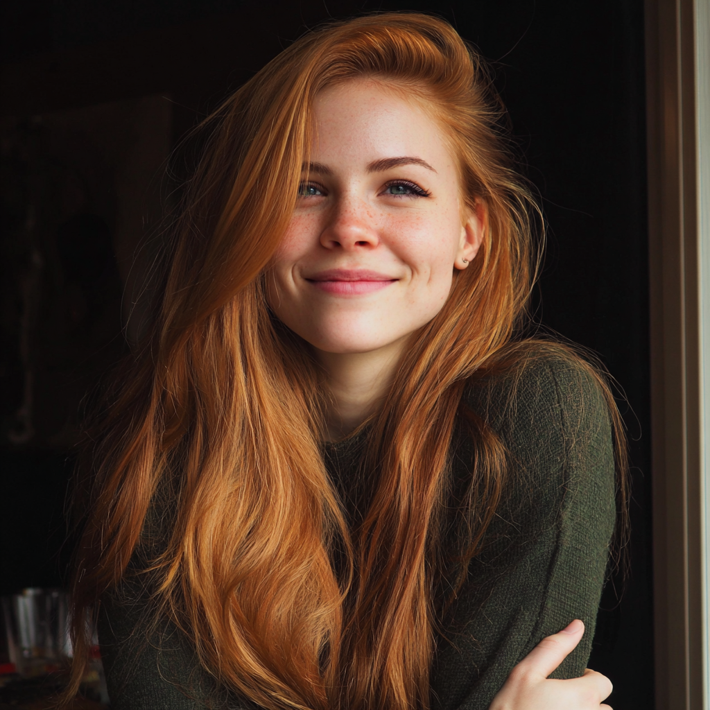 A smiling woman standing with crossed arms | Source: Midjourney