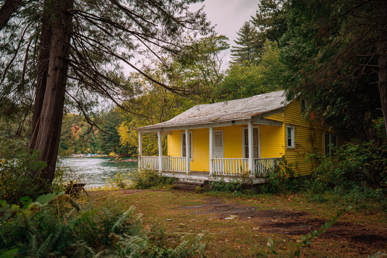 A yellow house | Source: Midjourney