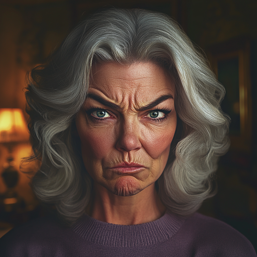 An annoyed older woman | Source: Midjourney