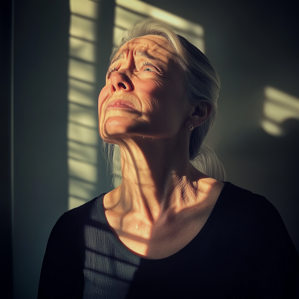 A crying older woman | Source: Midjourney