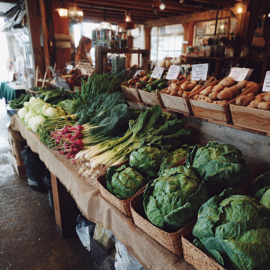 A booth at a farmer's market | Source: Midjourney