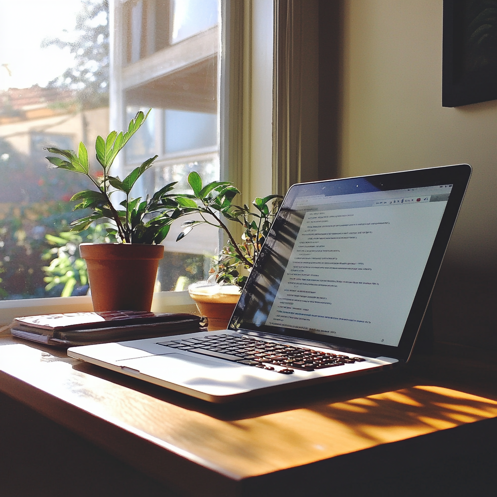 An open laptop | Source: Midjourney