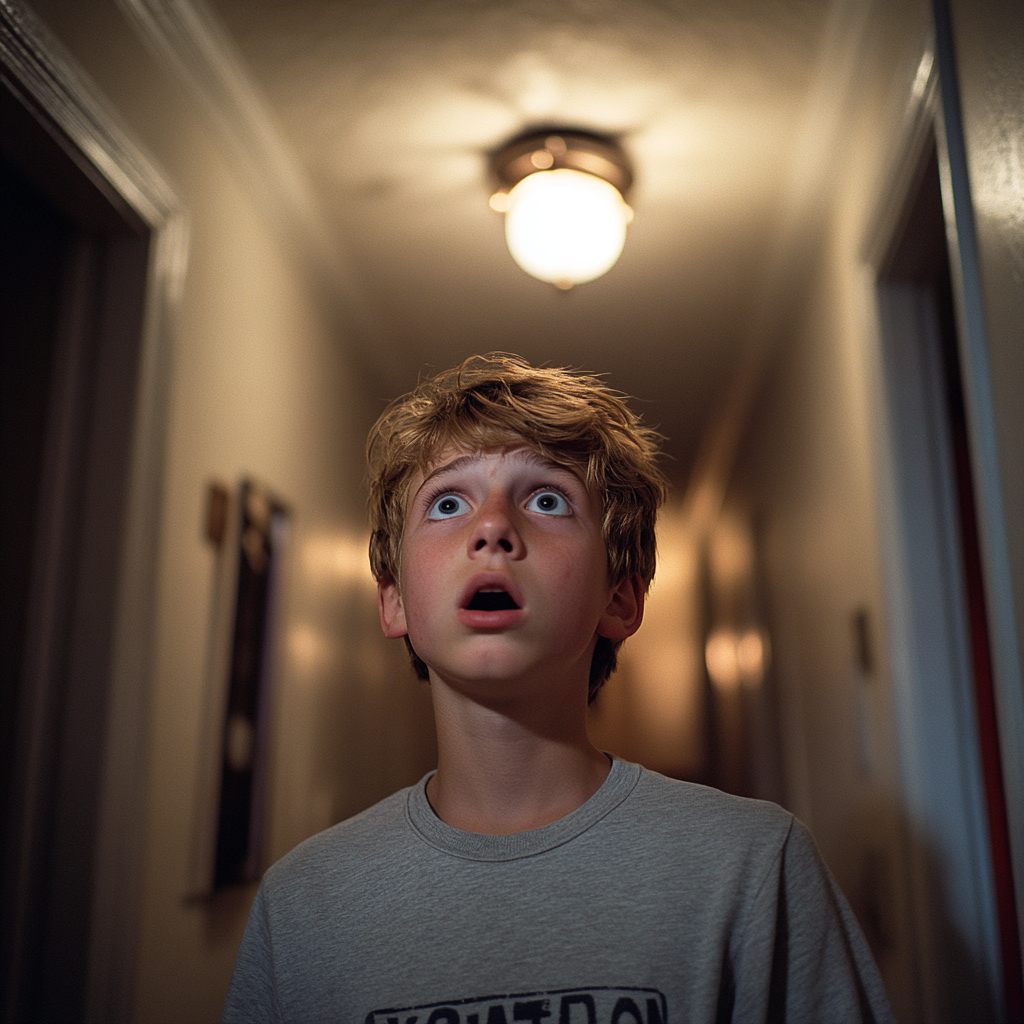 A shocked boy | Source: Midjourney