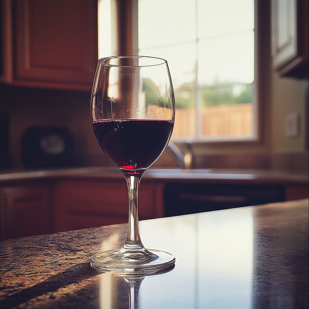 A glass of wine | Source: Midjourney